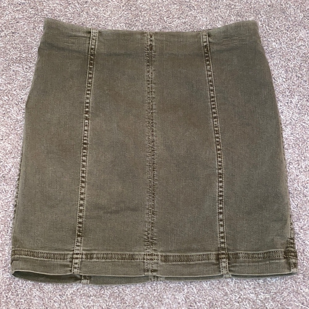 Olive Green Size 6 Free People Skirt